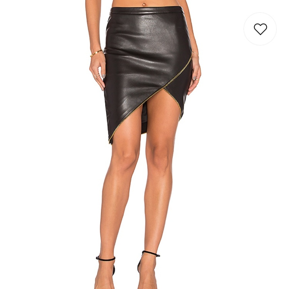 Michelle Mason leather skirt